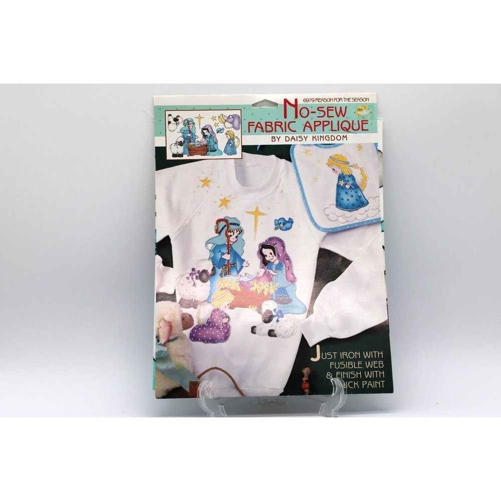 1993 Daisy Kingdom No-Sew Fabric Applique 6979 Reason‎ for the Season Nativity